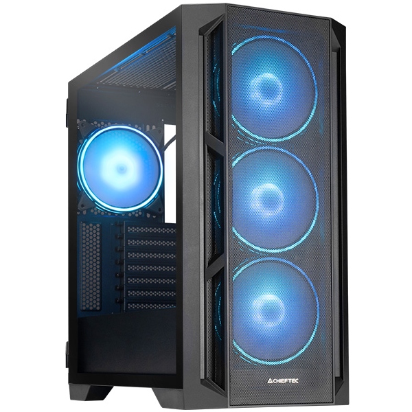 Корпус Chieftec APEX LUMO GA-01B-L-OP 4x140mm A-RGB, USB-C, E-ATX, без БЖ, Black (GA-01B-L-OP)
