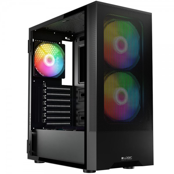 Корпус LogicConcept ARYA MESH+GLASS ARGB fans 2x140mm+1x120mm BLACK без БЖ ATX (AT-ARYA-10-000000-0002)