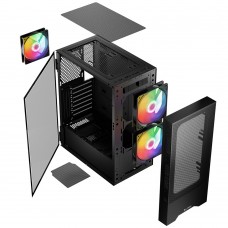 Корпус LogicConcept ARYA MESH+GLASS ARGB fans 2x140mm+1x120mm BLACK без БЖ ATX (AT-ARYA-10-000000-0002)