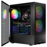 Корпус LogicConcept ARYA MESH+GLASS ARGB fans 2x140mm+1x120mm BLACK без БЖ ATX (AT-ARYA-10-000000-0002)