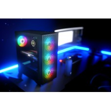 Корпус LogicConcept DART PRO ARGB MIDI BLACK MESH fans 4x120mm без БЖ ATX (AT-DART-PRO-ARGB-10)