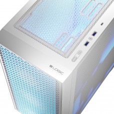 Корпус LogicConcept DART PRO ARGB MIDI WHITE MESH fans 4x120mm без БЖ ATX (AT-DART-PRO-ARGB-20)