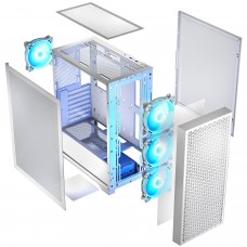 Корпус LogicConcept DART PRO ARGB MIDI WHITE MESH fans 4x120mm без БЖ ATX (AT-DART-PRO-ARGB-20)