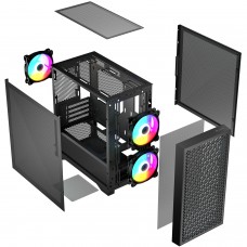 Корпус LogicConcept DART PRO ARGB MINI BLACK MESH fans 3x120mm без БЖ mATX (AM-DART-PRO-ARGB-10)