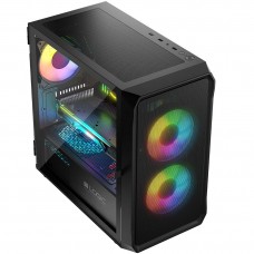 Корпус LogicConcept PORTOS MESH+GLASS ARGB fans 3x120mm BLACK без БЖ mATX (AM-PORTOS-10-0000000-0002)
