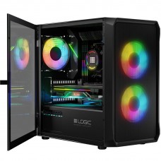 Корпус LogicConcept PORTOS MESH+GLASS ARGB fans 3x120mm BLACK без БЖ mATX (AM-PORTOS-10-0000000-0002)