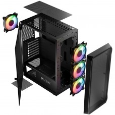Корпус LogicConcept PORTOS MESH+GLASS ARGB fans 4x120mm BLACK без БЖ ATX (AT-PORTOS-10-0000000-0002)