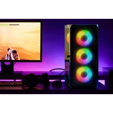 Корпус LogicConcept PORTOS MESH+GLASS ARGB fans 4x120mm BLACK без БЖ ATX (AT-PORTOS-10-0000000-0002)