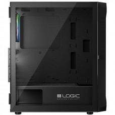 Корпус LogicConcept PORTOS MESH+GLASS ARGB fans 4x120mm BLACK без БЖ ATX (AT-PORTOS-10-0000000-0002)