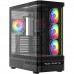 Корпус Modecom VOLCANO AQ200 ARGB MIDI FRONT LCD, 4x120mm fans BLACK без БЖ ATX (MC-A-AQ200-4FA-B)