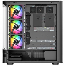 Корпус Modecom VOLCANO AQ200 ARGB MIDI FRONT LCD, 4x120mm fans BLACK без БЖ ATX (MC-A-AQ200-4FA-B)