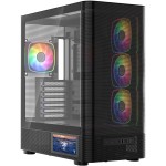 Корпус Modecom VOLCANO AQ400 ARGB MIDI SIDE LCD 6,2”, 4x120mm fans BLACK без БЖ ATX (MC-A-AQ400-4FA-B) Корпус Modecom VOLCANO AQ400 ARGB MIDI SIDE LCD 6,2”, 4x120mm fans BLACK без БЖ ATX (MC-A-AQ400-4FA-B)