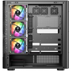 Корпус Modecom VOLCANO AQ400 ARGB MIDI SIDE LCD 6,2”, 4x120mm fans BLACK без БЖ ATX (MC-A-AQ400-4FA-B)