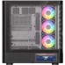 Корпус Modecom VOLCANO AQ400 ARGB MIDI SIDE LCD 6,2”, 4x120mm fans BLACK без БЖ ATX (MC-A-AQ400-4FA-B)