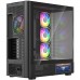 Корпус Modecom VOLCANO AQ400 ARGB MIDI SIDE LCD 6,2”, 4x120mm fans BLACK без БЖ ATX (MC-A-AQ400-4FA-B)