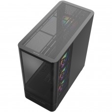 Корпус Modecom VOLCANO AQ400 ARGB MIDI SIDE LCD 6,2”, 4x120mm fans BLACK без БЖ ATX (MC-A-AQ400-4FA-B)