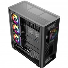 Корпус Modecom VOLCANO AQ400 ARGB MIDI SIDE LCD 6,2”, 4x120mm fans BLACK без БЖ ATX (MC-A-AQ400-4FA-B)