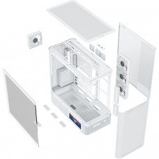 Корпус Modecom VOLCANO AQ400 ARGB MIDI SIDE LCD 6,2”, 4x120mm fans WHITE без БЖ ATX (MC-A-AQ400-4FA-W)