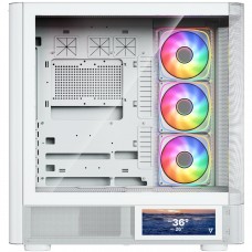 Корпус Modecom VOLCANO AQ400 ARGB MIDI SIDE LCD 6,2”, 4x120mm fans WHITE без БЖ ATX (MC-A-AQ400-4FA-W)