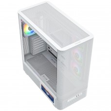Корпус Modecom VOLCANO AQ400 ARGB MIDI SIDE LCD 6,2”, 4x120mm fans WHITE без БЖ ATX (MC-A-AQ400-4FA-W)