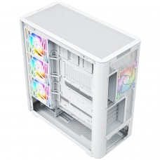 Корпус Modecom VOLCANO AQ400 ARGB MIDI SIDE LCD 6,2”, 4x120mm fans WHITE без БЖ ATX (MC-A-AQ400-4FA-W)