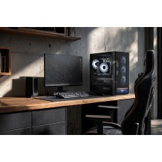 Корпус Modecom VOLCANO AQ500 ARGB MIDI FRONT LCD 6,2”, 4x120mm fans BLACK без БЖ ATX (MC-A-AQ500-4FA-B)