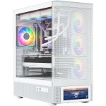 Корпус Modecom VOLCANO AQ500 ARGB MIDI FRONT LCD 6,2”, 4x120mm fans WHITE без БЖ ATX (MC-A-AQ500-4FA-W) Корпус Modecom VOLCANO AQ500 ARGB MIDI FRONT LCD 6,2”, 4x120mm fans WHITE без БЖ ATX (MC-A-AQ500-4FA-W)