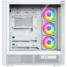 Корпус Modecom VOLCANO AQ500 ARGB MIDI FRONT LCD 6,2”, 4x120mm fans WHITE без БЖ ATX (MC-A-AQ500-4FA-W)