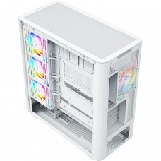 Корпус Modecom VOLCANO AQ500 ARGB MIDI FRONT LCD 6,2”, 4x120mm fans WHITE без БЖ ATX (MC-A-AQ500-4FA-W)