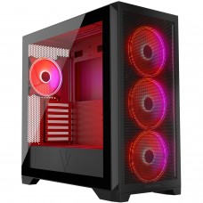 Корпус Modecom VOLCANO EXPANSE S ARGB 4x140mm fans MIDI USB 3.0x2+TYPE-C BLACK без БЖ ATX (AT-EXPANSE-SG-10-000000)