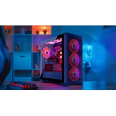 Корпус Modecom VOLCANO EXPANSE S ARGB 4x140mm fans MIDI USB 3.0x2+TYPE-C BLACK без БЖ ATX (AT-EXPANSE-SG-10-000000)