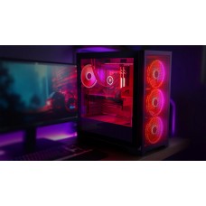 Корпус Modecom VOLCANO EXPANSE S ARGB 4x140mm fans MIDI USB 3.0x2+TYPE-C BLACK без БЖ ATX (AT-EXPANSE-SG-10-000000)