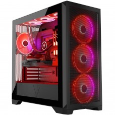 Корпус Modecom VOLCANO EXPANSE S ARGB 4x140mm fans MIDI USB 3.0x2+TYPE-C BLACK без БЖ ATX (AT-EXPANSE-SG-10-000000)