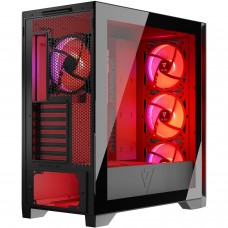 Корпус Modecom VOLCANO EXPANSE S ARGB 4x140mm fans MIDI USB 3.0x2+TYPE-C BLACK без БЖ ATX (AT-EXPANSE-SG-10-000000)