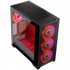 Корпус Modecom VOLCANO EXPANSE S ARGB 4x140mm fans MIDI USB 3.0x2+TYPE-C BLACK без БЖ ATX (AT-EXPANSE-SG-10-000000)