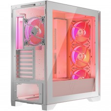Корпус Modecom VOLCANO EXPANSE S ARGB 4x140mm fans MIDI USB 3.0x2+TYPE-C WHITE без БЖ ATX (AT-EXPANSE-SG-20-000000)