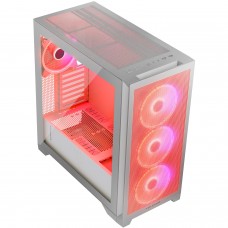 Корпус Modecom VOLCANO EXPANSE S ARGB 4x140mm fans MIDI USB 3.0x2+TYPE-C WHITE без БЖ ATX (AT-EXPANSE-SG-20-000000)