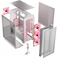 Корпус Modecom VOLCANO EXPANSE S ARGB 4x140mm fans MIDI USB 3.0x2+TYPE-C WHITE без БЖ ATX (AT-EXPANSE-SG-20-000000)