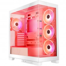 Корпус Modecom VOLCANO SPACE APEX ARGB 4x140mm fans MIDI USB 3.0x2+TYPE-C WHITE без БЖ ATX (AT-SPACE-PG-20-000000-000)