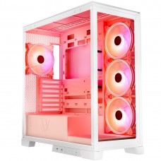 Корпус Modecom VOLCANO SPACE APEX ARGB 4x140mm fans MIDI USB 3.0x2+TYPE-C WHITE без БЖ ATX (AT-SPACE-PG-20-000000-000)