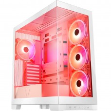Корпус Modecom VOLCANO SPACE APEX ARGB 4x140mm fans MIDI USB 3.0x2+TYPE-C WHITE без БЖ ATX (AT-SPACE-PG-20-000000-000)