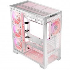 Корпус Modecom VOLCANO SPACE APEX ARGB 4x140mm fans MIDI USB 3.0x2+TYPE-C WHITE без БЖ ATX (AT-SPACE-PG-20-000000-000)