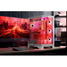 Корпус Modecom VOLCANO SPACE APEX ARGB 4x140mm fans MIDI USB 3.0x2+TYPE-C WHITE без БЖ ATX (AT-SPACE-PG-20-000000-000)