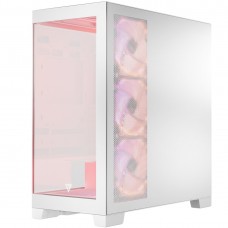 Корпус Modecom VOLCANO SPACE APEX ARGB 4x140mm fans MIDI USB 3.0x2+TYPE-C WHITE без БЖ ATX (AT-SPACE-PG-20-000000-000)