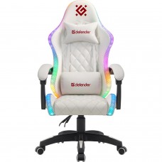 Крісло ігрове Defender Energy, Клас 4, 50мм, PU, RGB, біле (64557)
