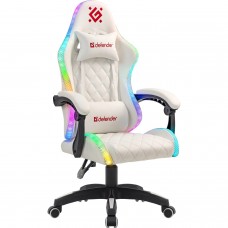 Крісло ігрове Defender Energy, Клас 4, 50мм, PU, RGB, біле (64557)