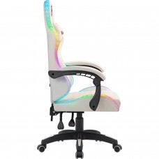 Крісло ігрове Defender Energy, Клас 4, 50мм, PU, RGB, біле (64557)