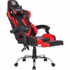 Крісло ігрове Defender Pilot, 60мм поліуретан, Black/Red (64354)