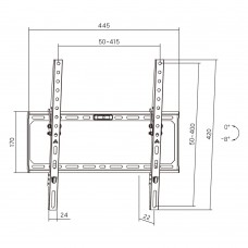 Кронштейн для ТВ AGN AGN75-440T з нахилом/32"-75"/45 кг/max.VESA 400x400/Black (AGN75-440T)