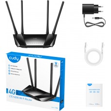 Маршрутизатор Cudy LT400, N300 Wi-Fi 4G LTE Cat4 Router (LT400)